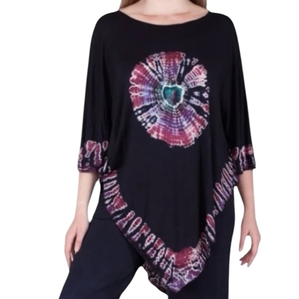 Tye-Dye Free-Style  Blouse onesize ￼12809. CL/GR11
